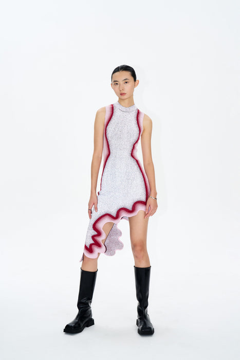 HAILEY REFLECTIVE WAVY DRESS