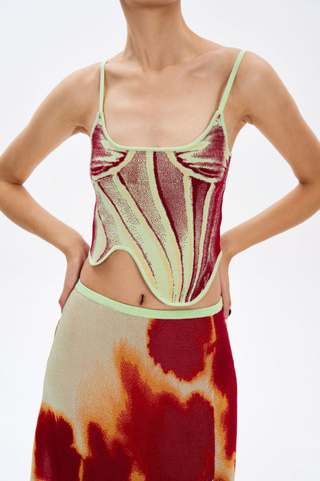 MILA DENIM PRINT TANK TOP