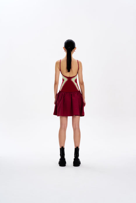NAOMI MIXED MEDIA MINI DRESS