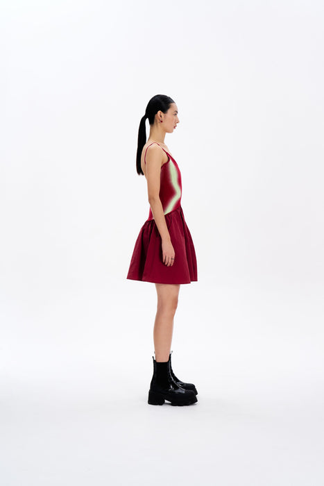 NAOMI MIXED MEDIA MINI DRESS