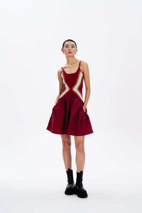 NAOMI MIXED MEDIA MINI DRESS