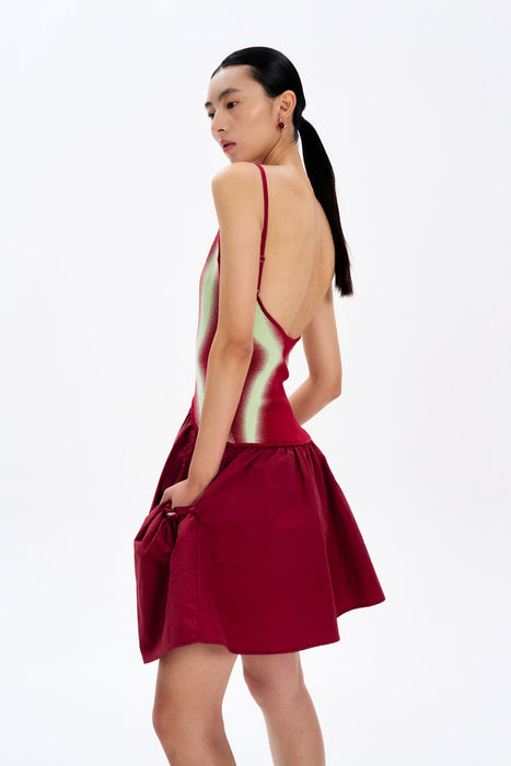 NAOMI MIXED MEDIA MINI DRESS