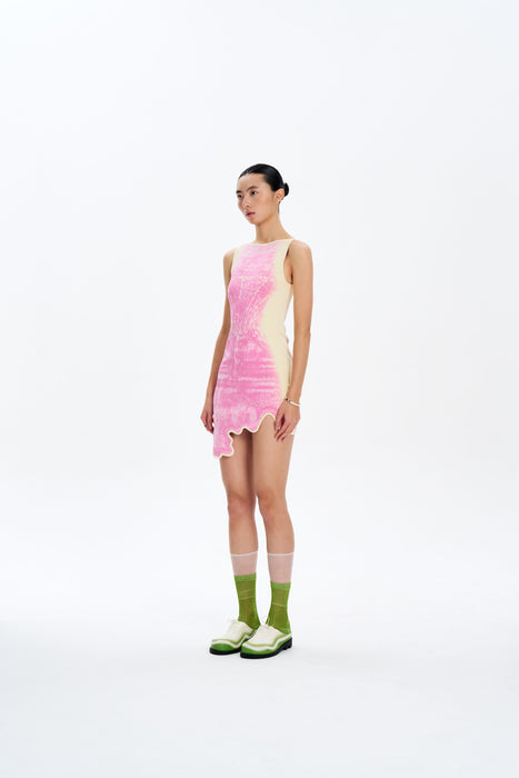 hazel mini dress pink PH5 Hazel Denim Print Mini Dress in Pink