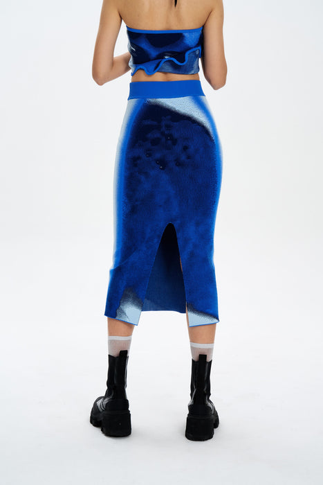 SOPHIE CHERRY PRINT MIDI SKIRT