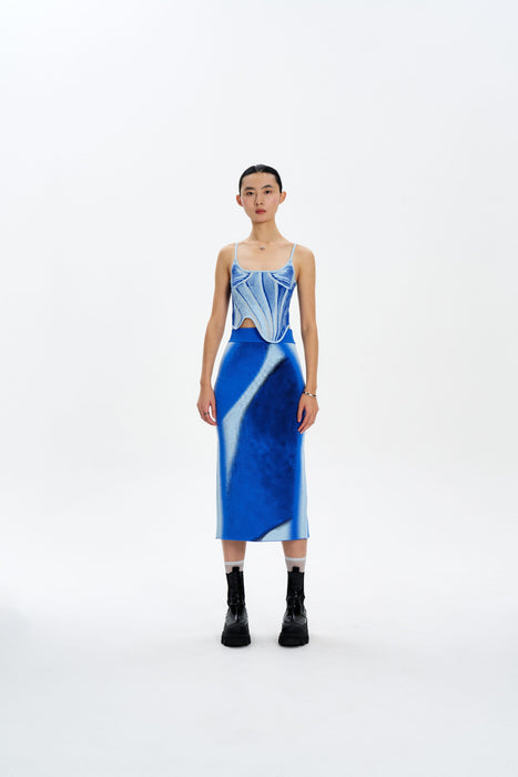 MILA DENIM PRINT TANK TOP