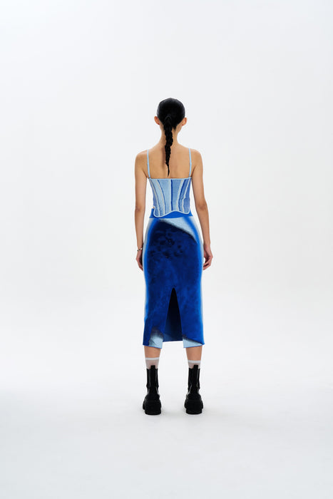 MILA DENIM PRINT TANK TOP