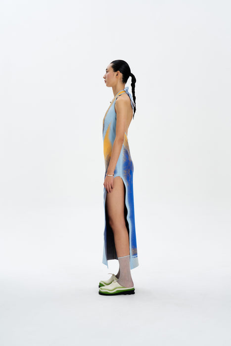 NOAH HALTER NECK LONG DRESS