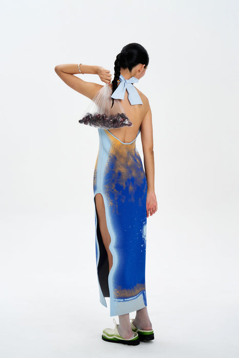 NOAH HALTER NECK LONG DRESS