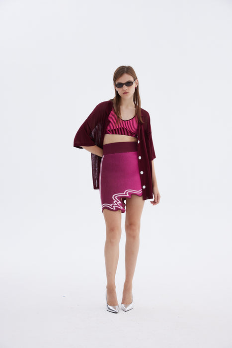 NOVA WAVY MINI SKIRT