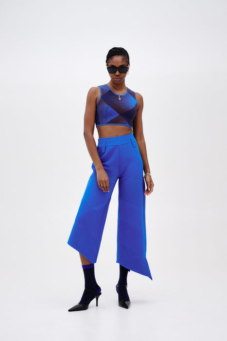 COCO ASYMMETRIC WIDE LEG PANTS