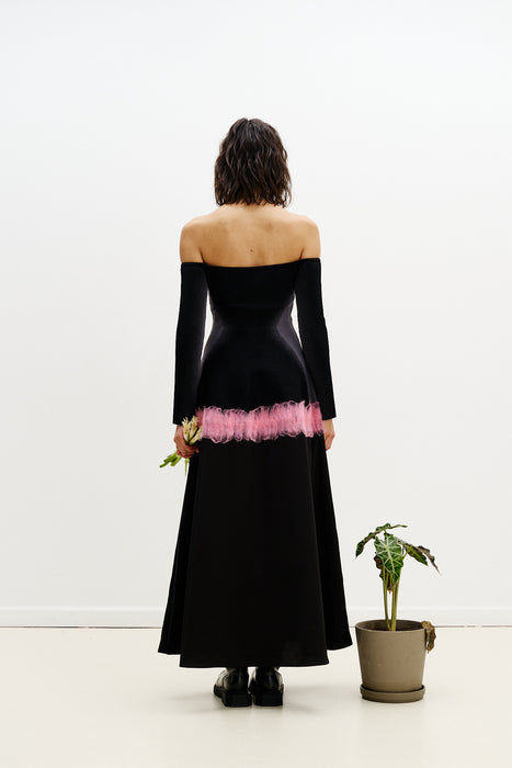 BRIONI NEEDLE PUNCH MAXI DRESS