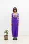 ROSIE COLORBLOCK V-NECK LONG DRESS