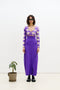 ROSIE COLORBLOCK V-NECK LONG DRESS