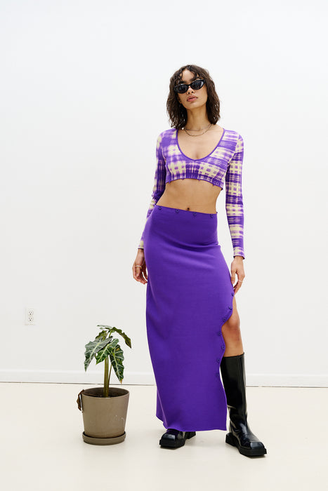 ROSIE COLORBLOCK V-NECK LONG DRESS