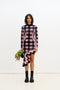 DOBBY LONG SLEEVE WAVY DRESS