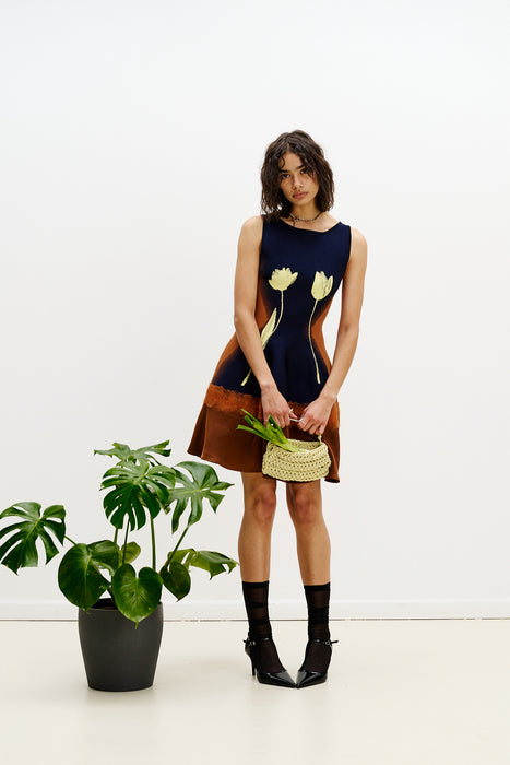 SENNA NEEDLE PUNCH MINI DRESS