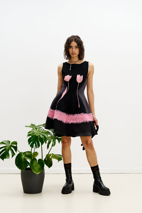 SENNA NEEDLE PUNCH MINI DRESS