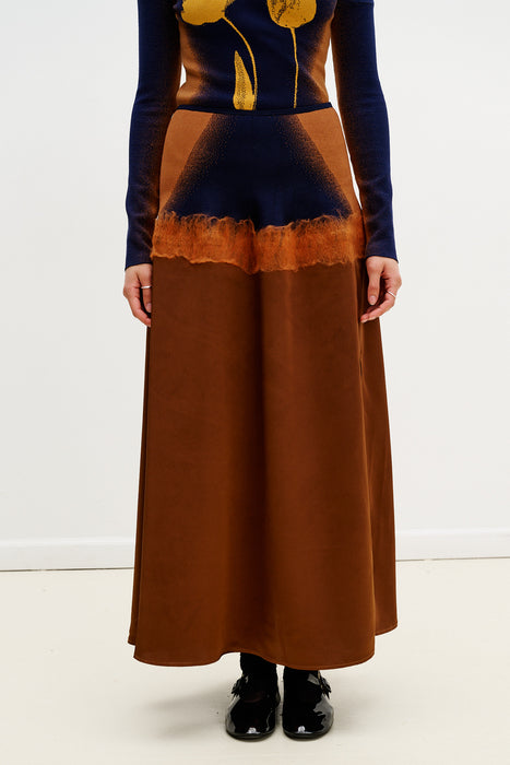 ZINYA NEEDLE PUNCH MAXI SKIRT