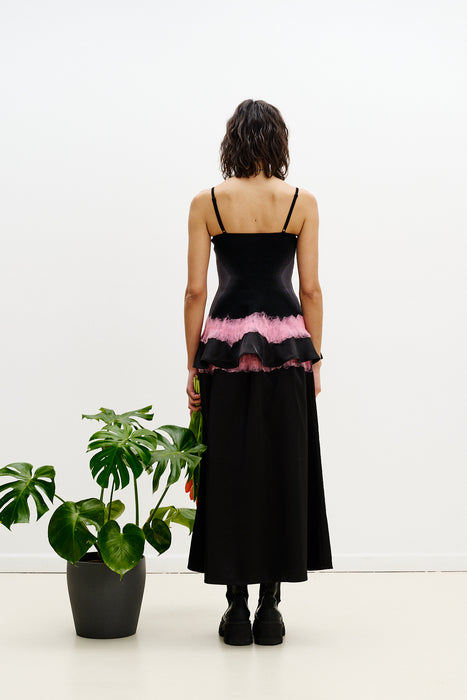 ZINYA NEEDLE PUNCH MAXI SKIRT