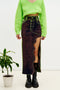 LILY WAVY MIDI DENIM SKIRT