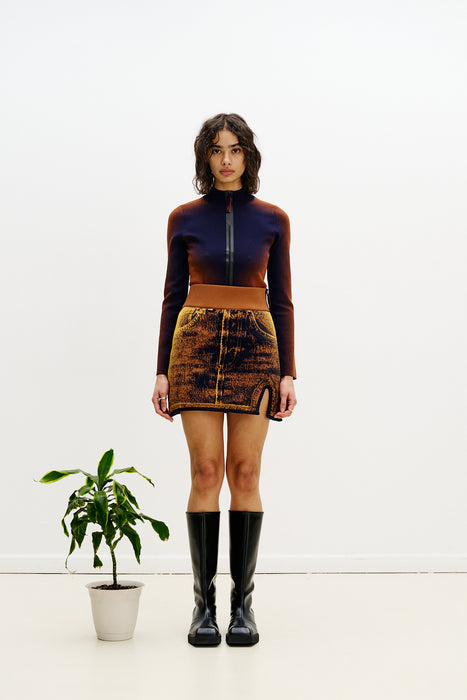 RHODA REVERSIBLE QUILTED SKIRT