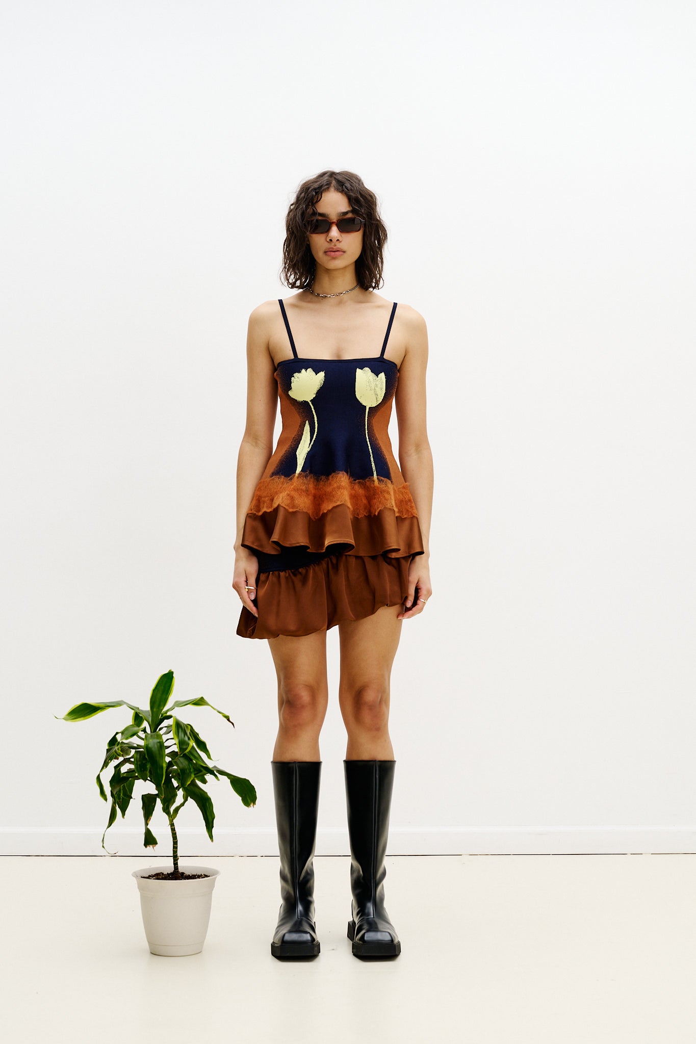 POSEY MIXED MEDIA WAVY MINI SKIRT– PH5