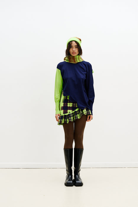 SHARON COLORBLOCK WAVY PULLOVER