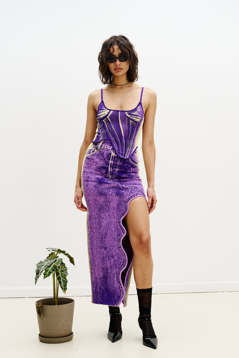 MILA DENIM PRINT TANK TOP