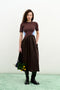BIANCA MIXED MEDIA LONG DRESS