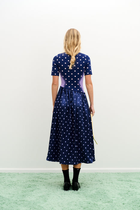BIANCA MIXED MEDIA LONG DRESS