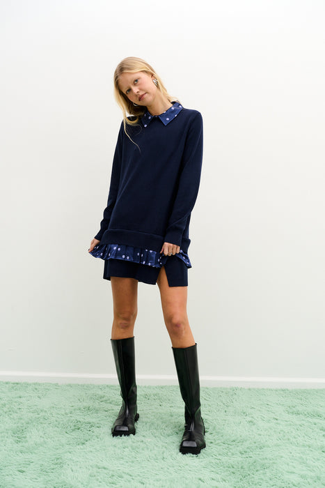 VENUS MERINO WOOL V-NECK DRESS