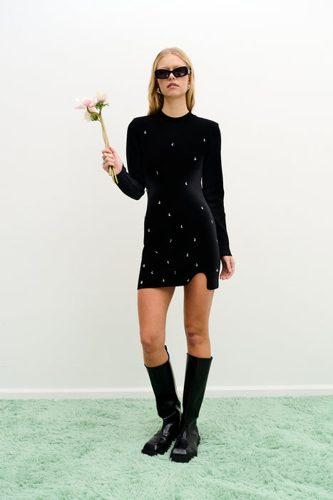 NEIL ECOVERO LONG SLEEVE MINI DRESS