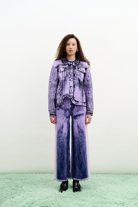 HANA DENIM PRINT OVERSIZED JACKET