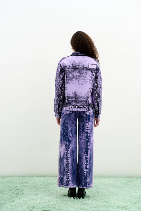 HANA DENIM PRINT OVERSIZED JACKET