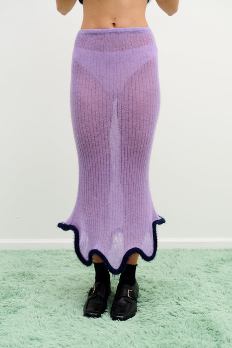 GINNY ALPACA WAVY MIDI SKIRT
