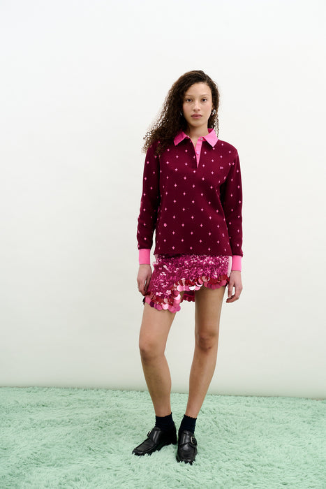 LEDA POINTELLE POLO SHIRT