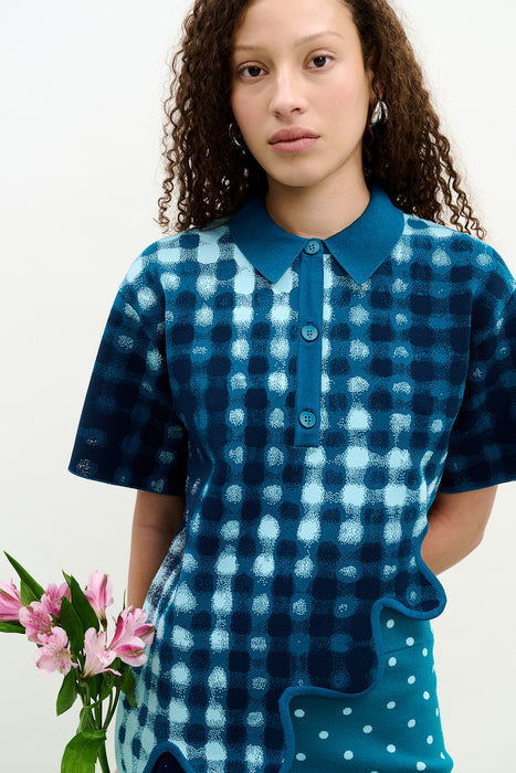 EBONY WAVY POLO SHIRT