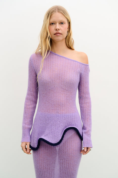 PIXIE ALPACA WAVY LONG SLEEVE TOP