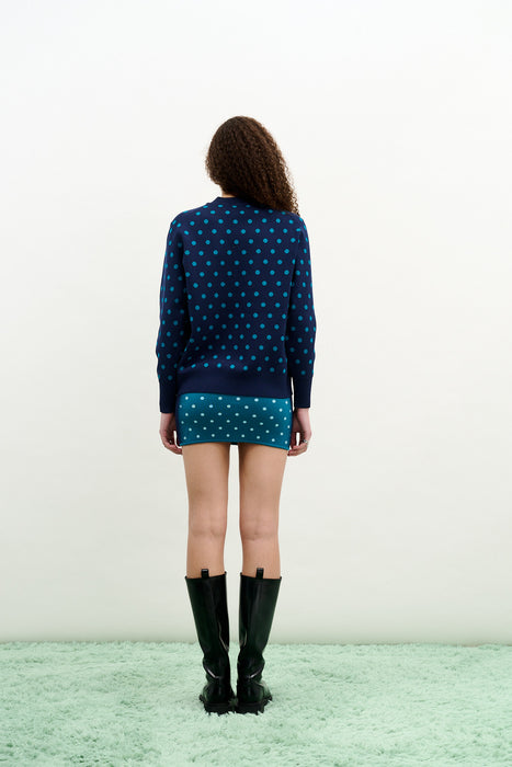 LYRA POINTELLE V-NECK PULLOVER