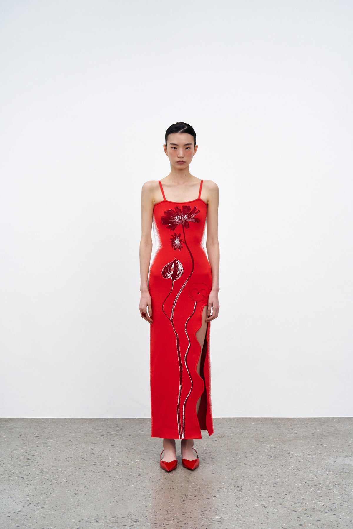 Ph5 Iris Flower Print Maxi Tank Dress