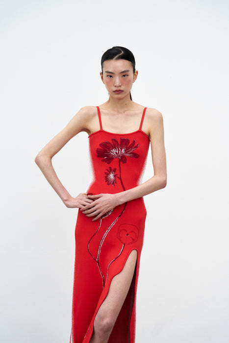 IRIS FLOWER PRINT MAXI TANK DRESS– PH5