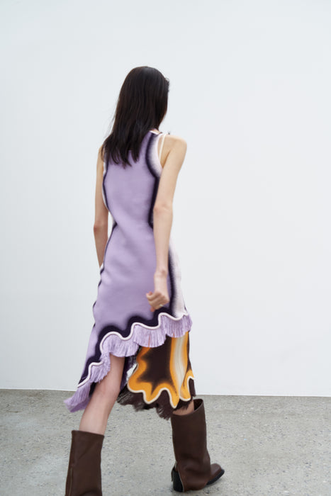 LOTUS SIGNATURE WAVY DRESS WITH OPEN BACK