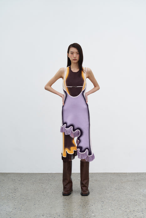 LOTUS SIGNATURE WAVY DRESS WITH OPEN BACK