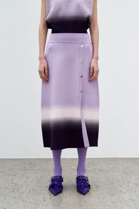 KAFKA GRADIENT PRINT A-LINE MIDI SKIRT