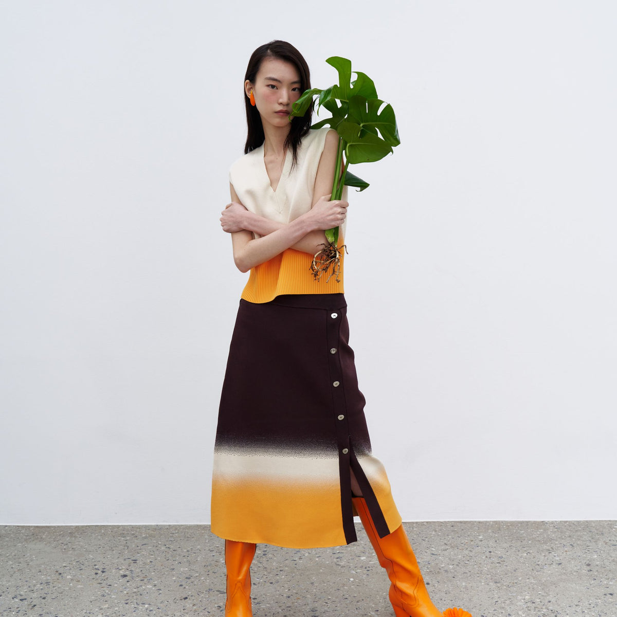 KAFKA GRADIENT PRINT A-LINE MIDI SKIRT– PH5 KAFKA GRADIENT PRINT A-LINE MIDI SKIRT– PH5