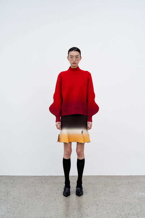 ASTER GRADIENT PRINT CARWASH SKIRT