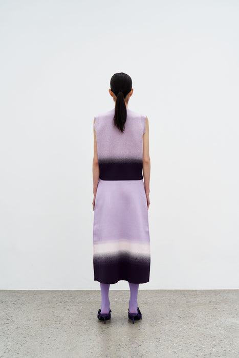 KAFKA GRADIENT PRINT A-LINE MIDI SKIRT
