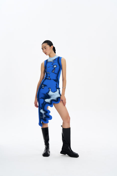 BROOKLYN TIE-DYE WAVY DRESS