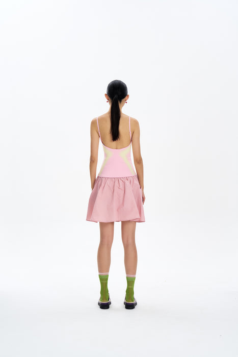 NAOMI MIXED MEDIA MINI DRESS