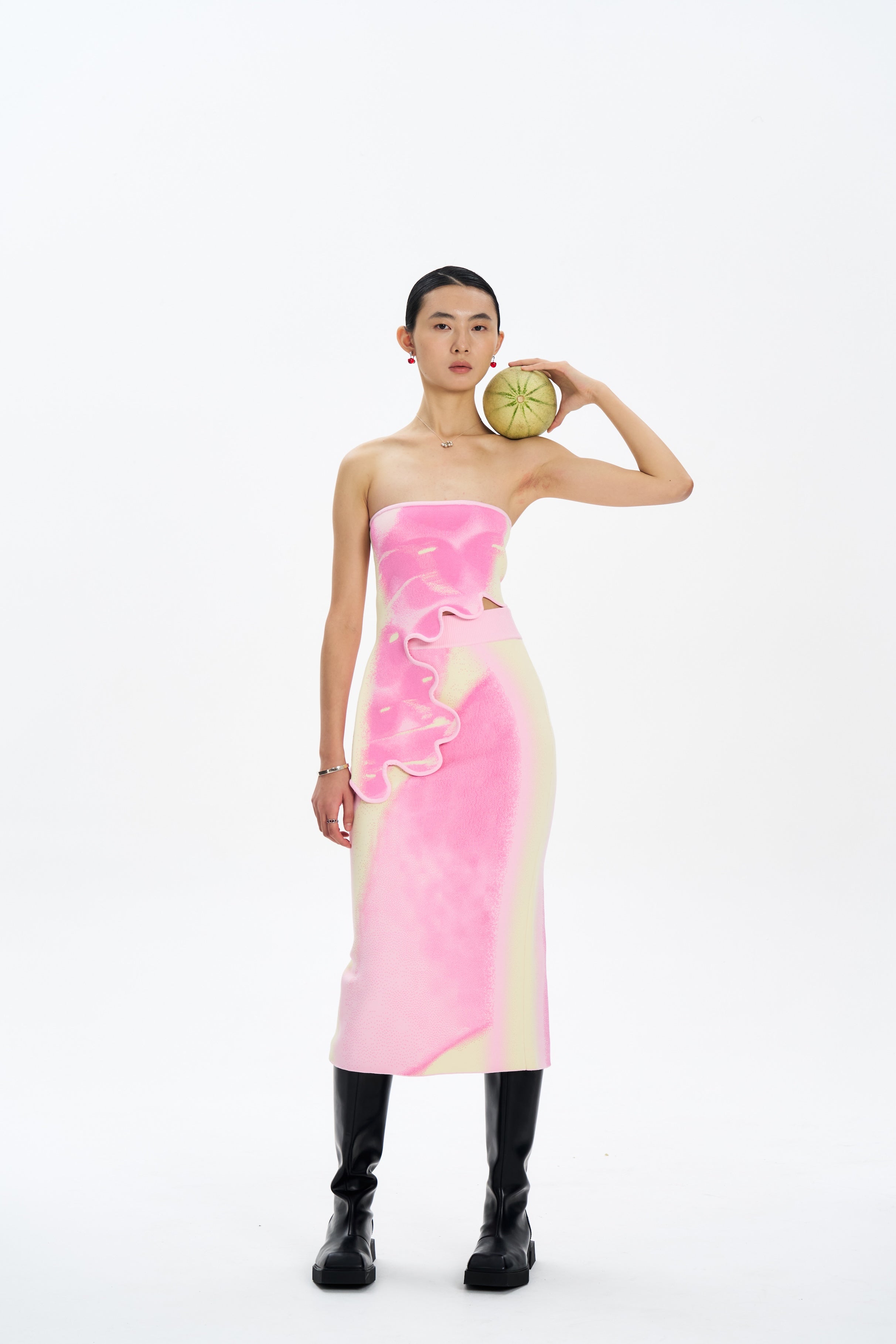 SOPHIE CHERRY PRINT MIDI SKIRT– PH5